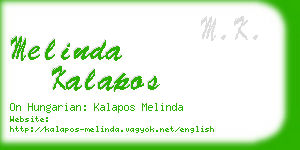 melinda kalapos business card